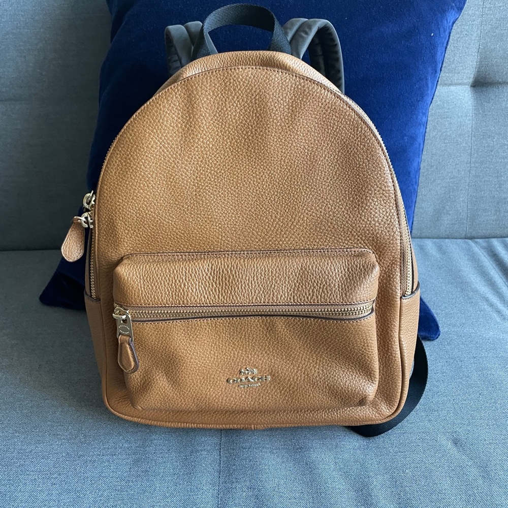 Coach leather backpack
